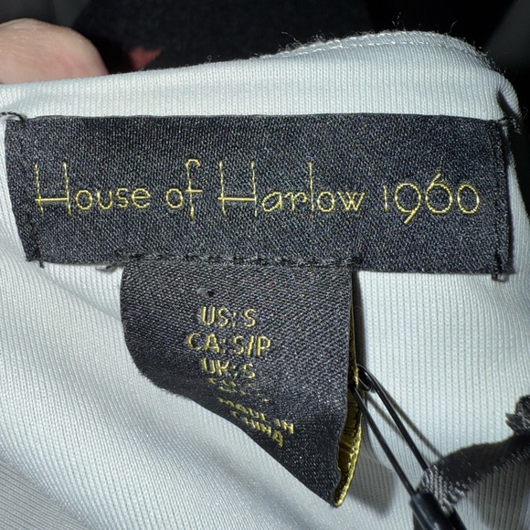 House Of Harlow 1960 Brand New Bella Long Sleeve V-Neck Bodysuit - Picture 7 of 9